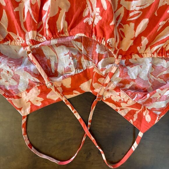 Ava & Viv Orange Floral Crossback Tabk Top NWOT Size 2X - Picture 14 of 15